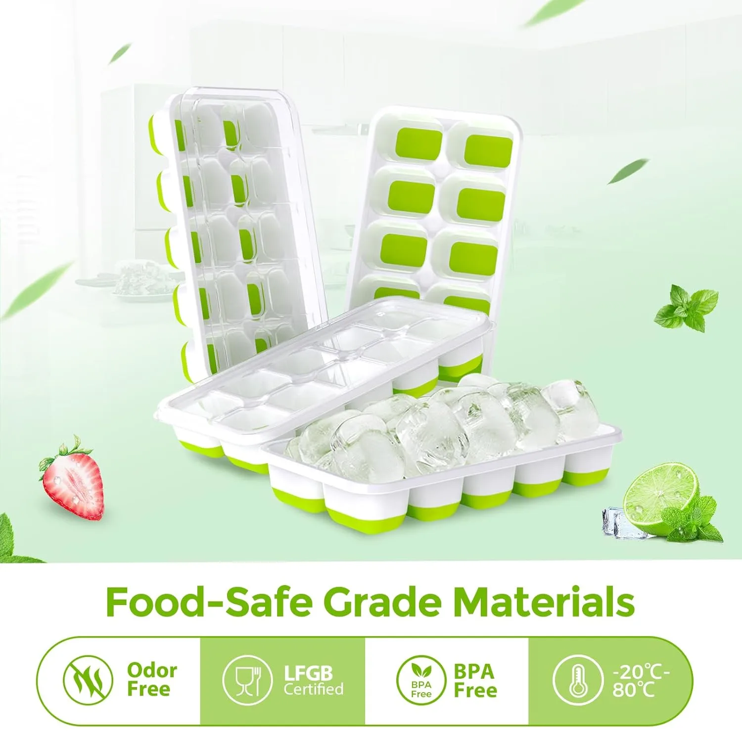 ice cube trays pack 2