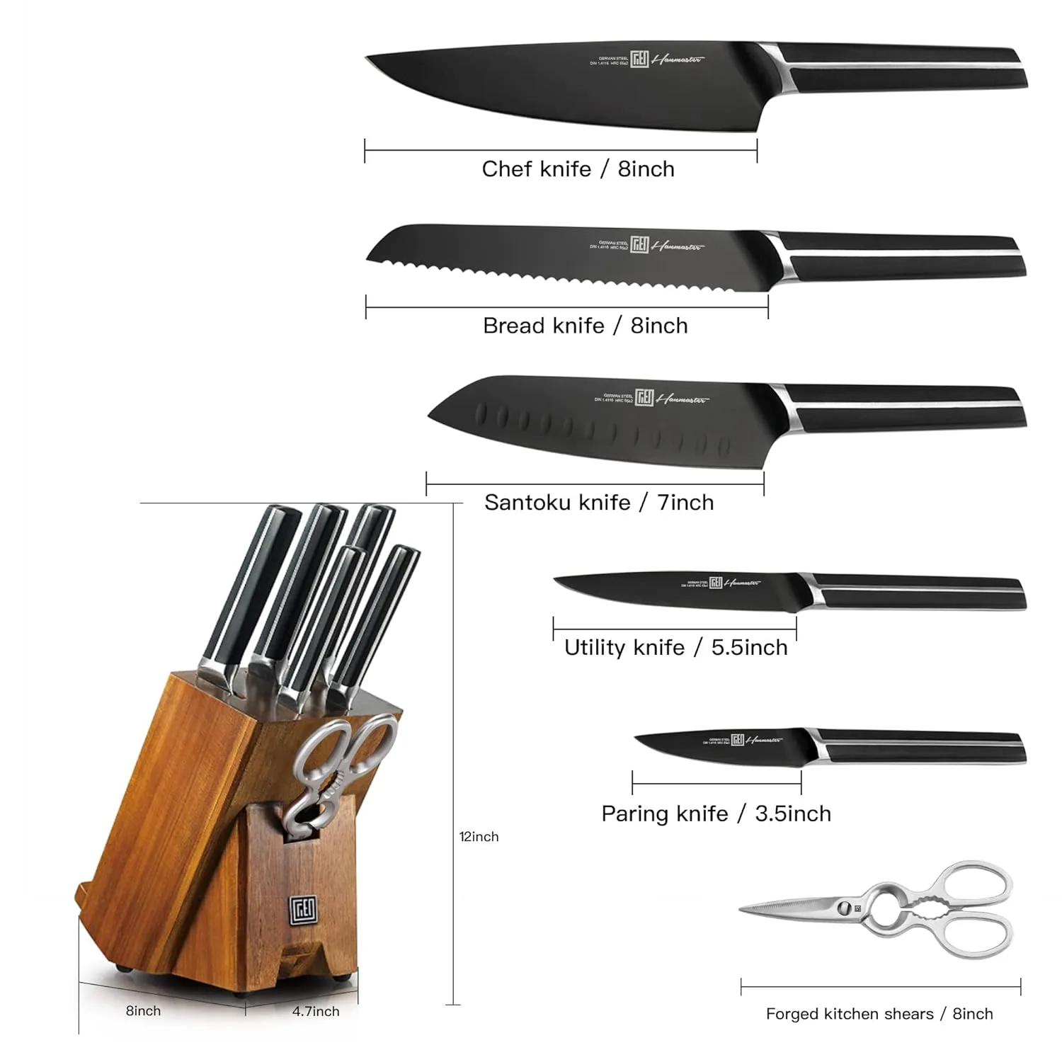 kitchen knife set block 2