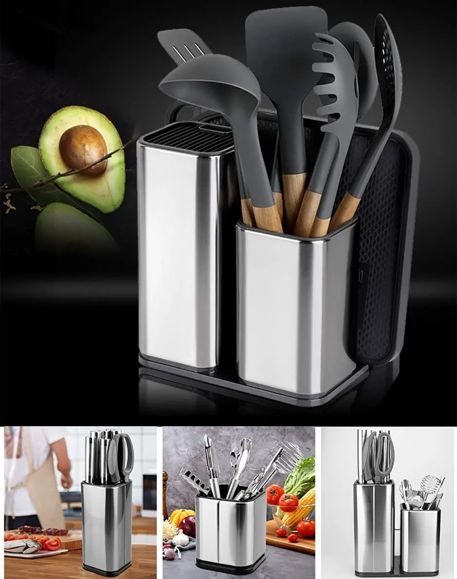 knife block stainless steel 2