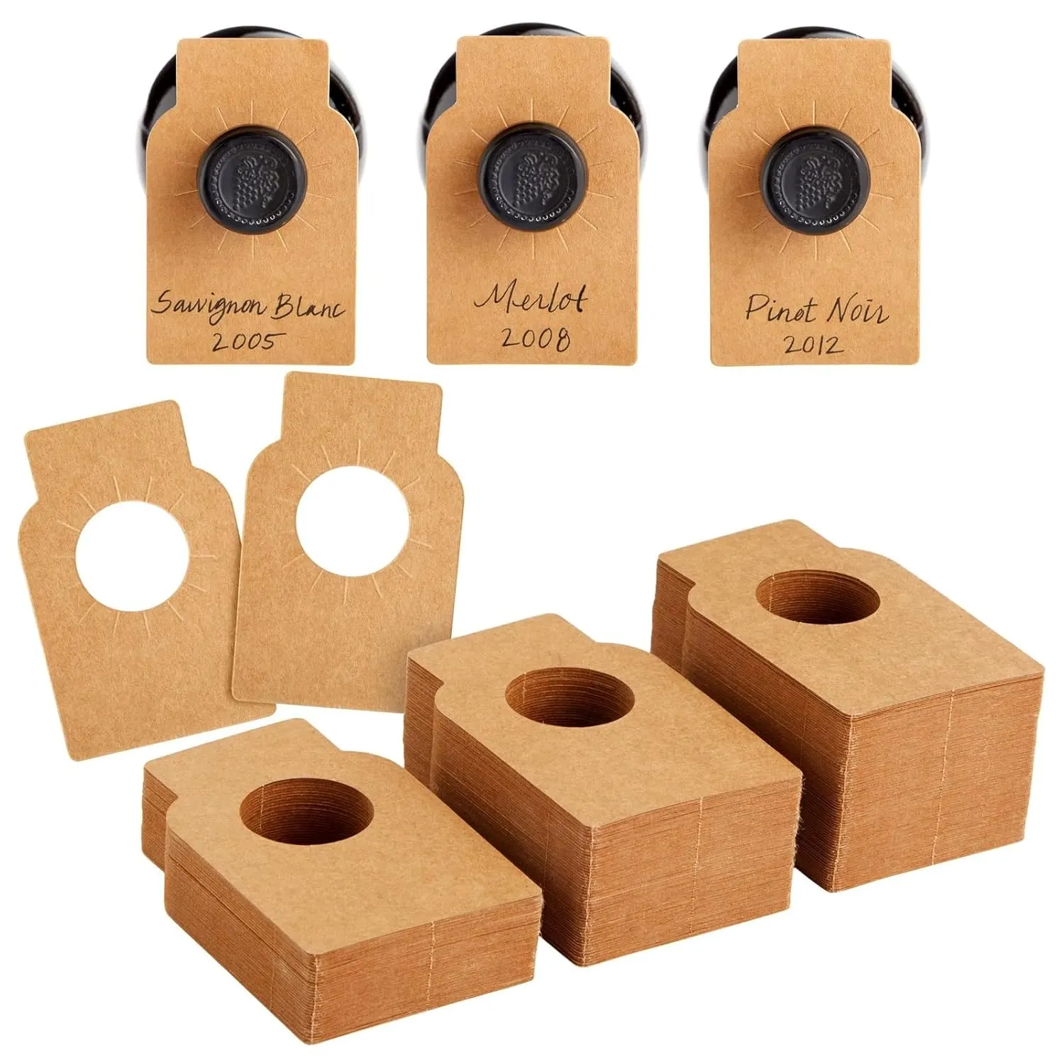 kraft wine bottle tags 1