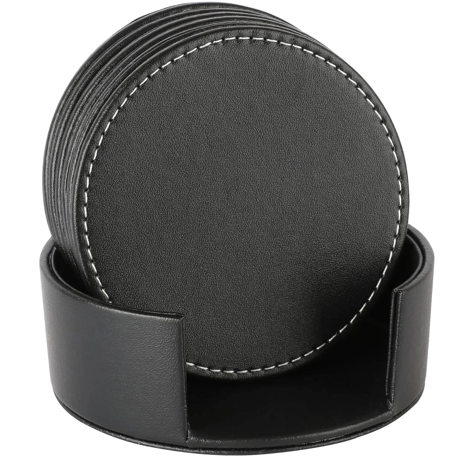 leather drink coasters set 1