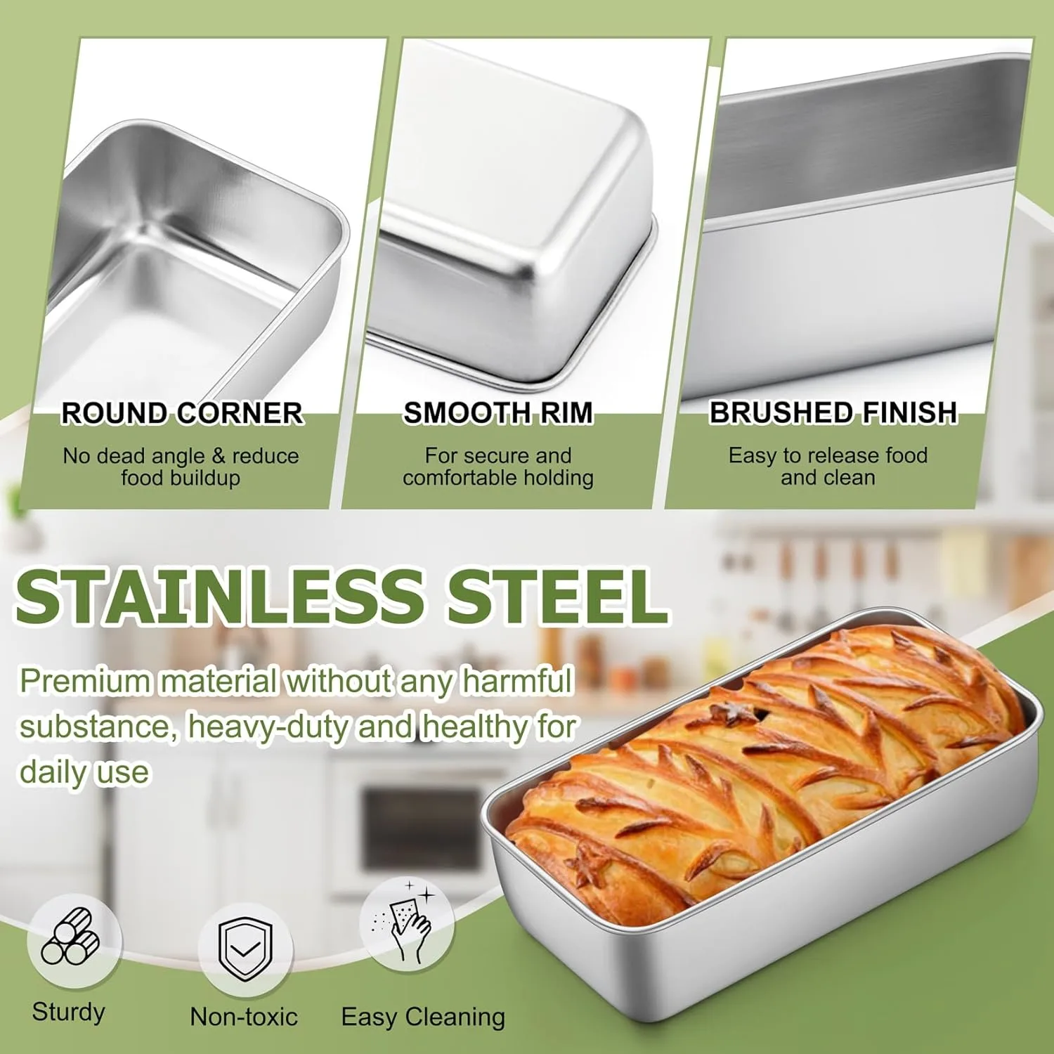 loaf pan stainless steel 2