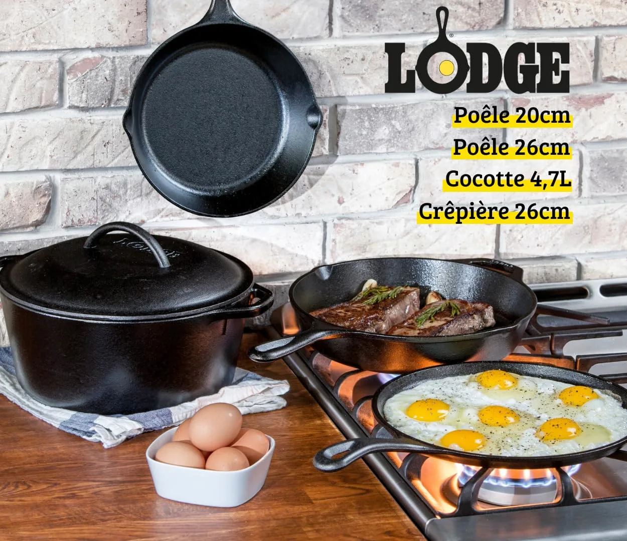 lodge cast iron set 2