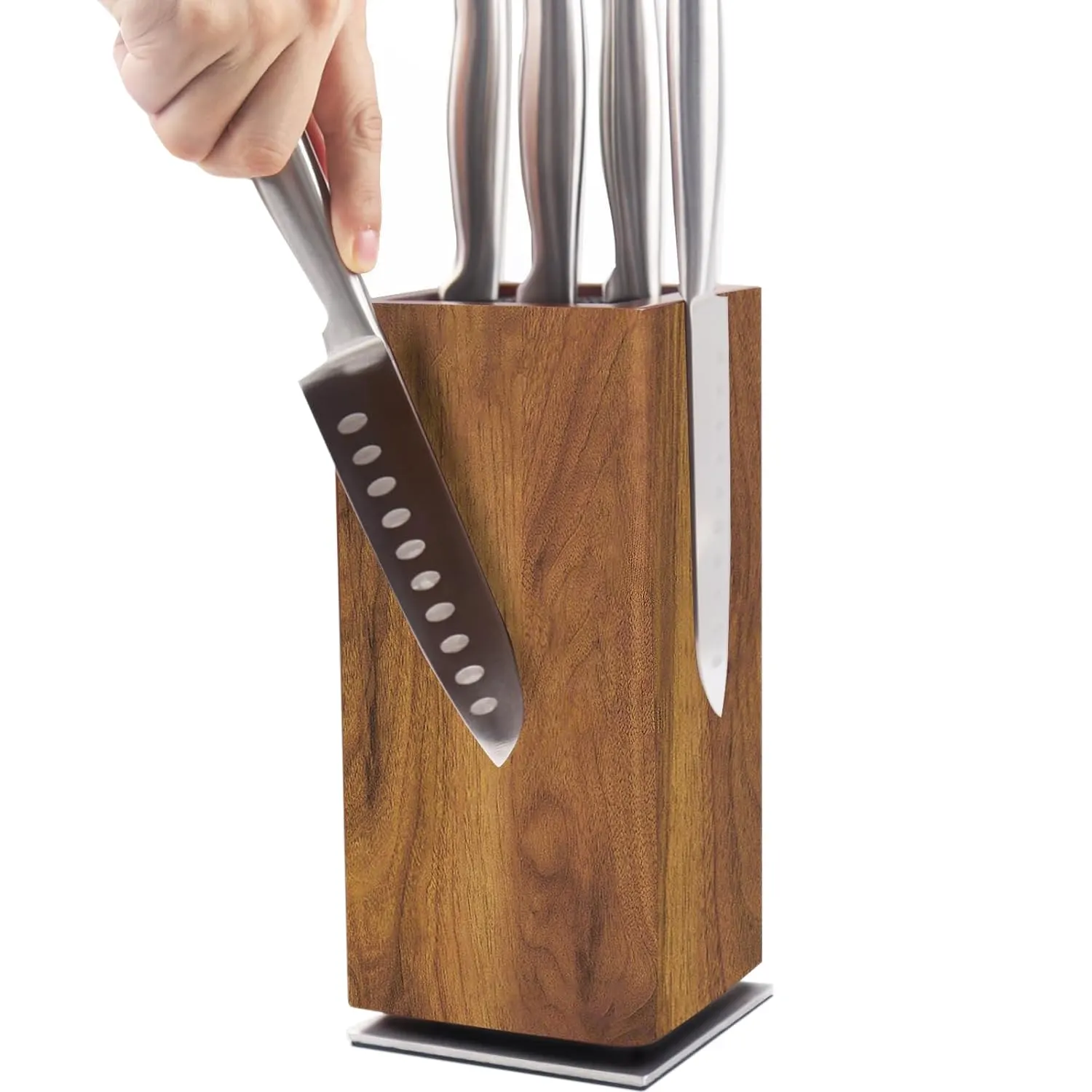 magnetic knife block acacia 1