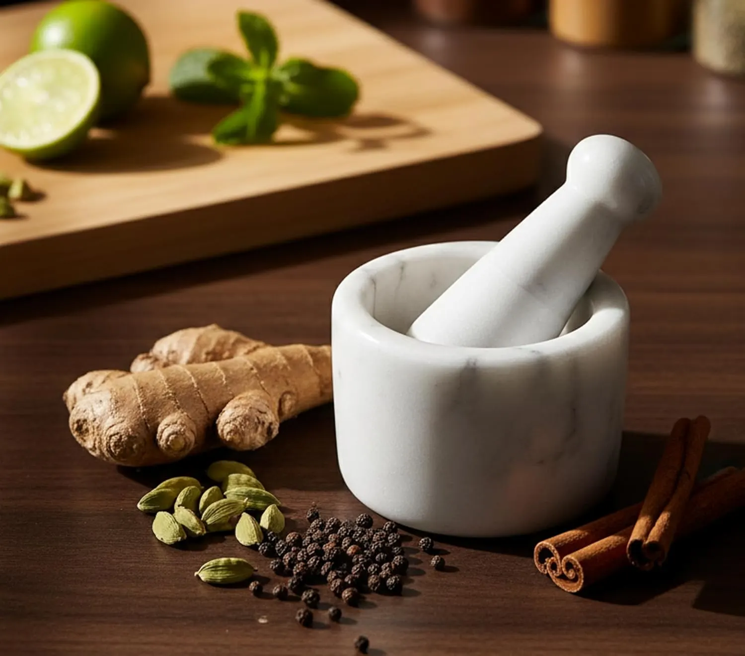 marble mortar pestle set 2