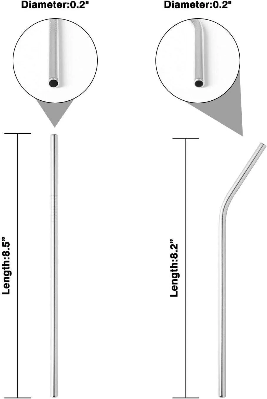 metal straws stainless steel 2
