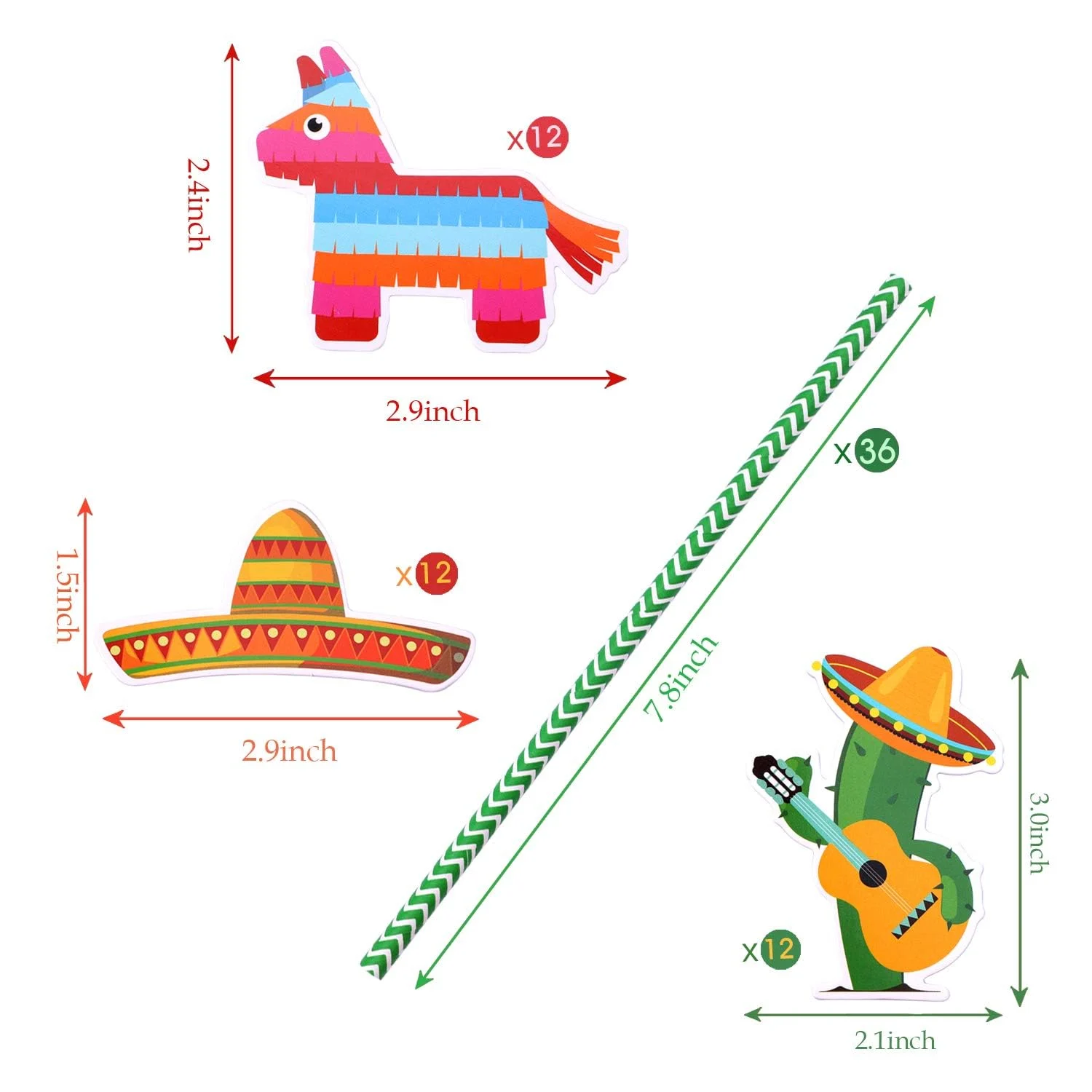 mexican fiesta paper straws 2