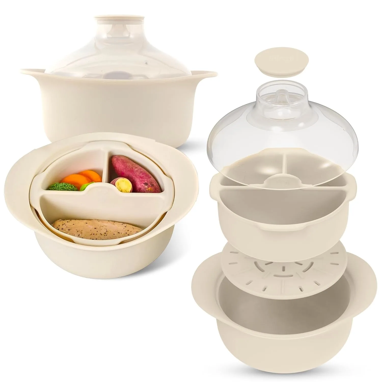microwave steamer pot silicone 1