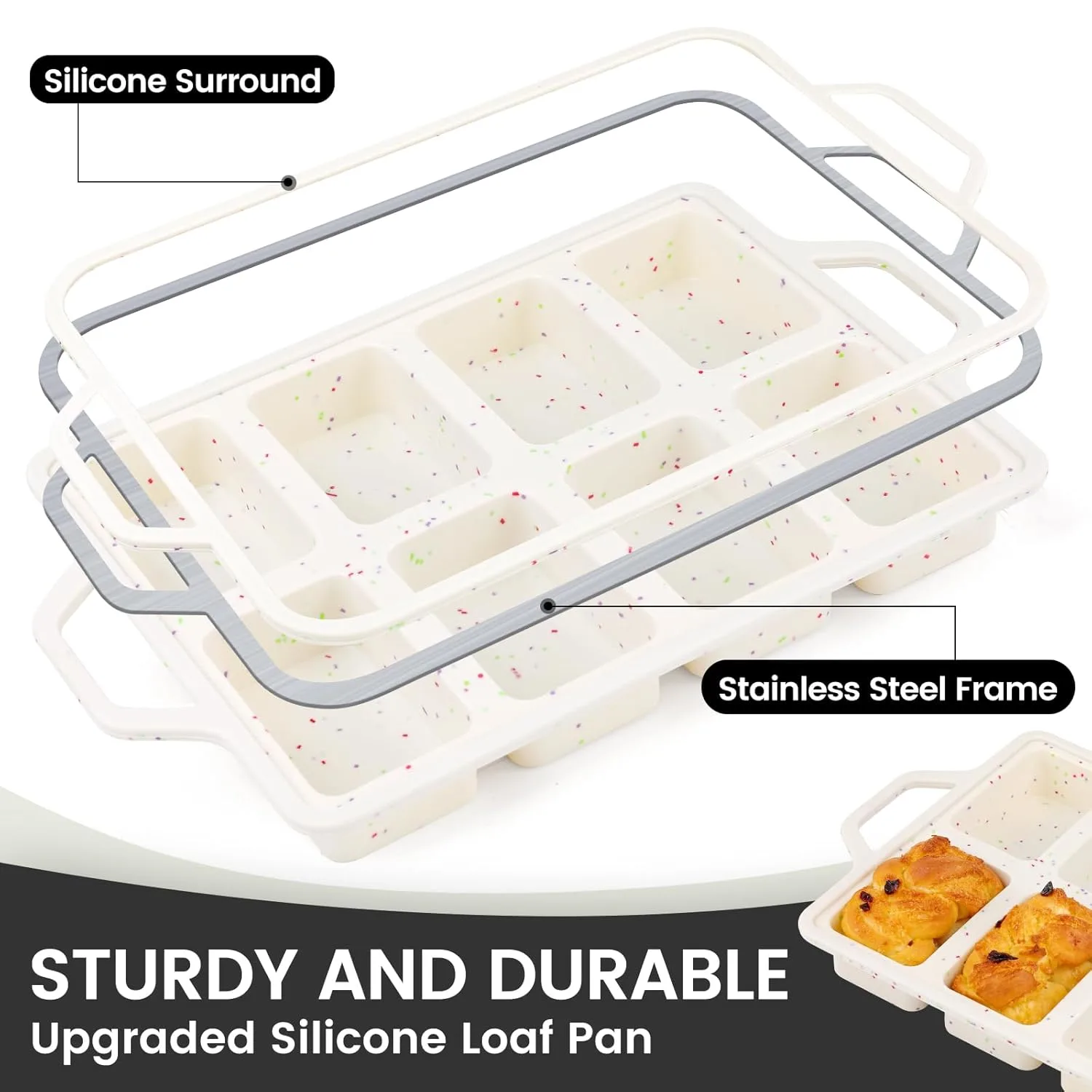 mini loaf pan silicone 2
