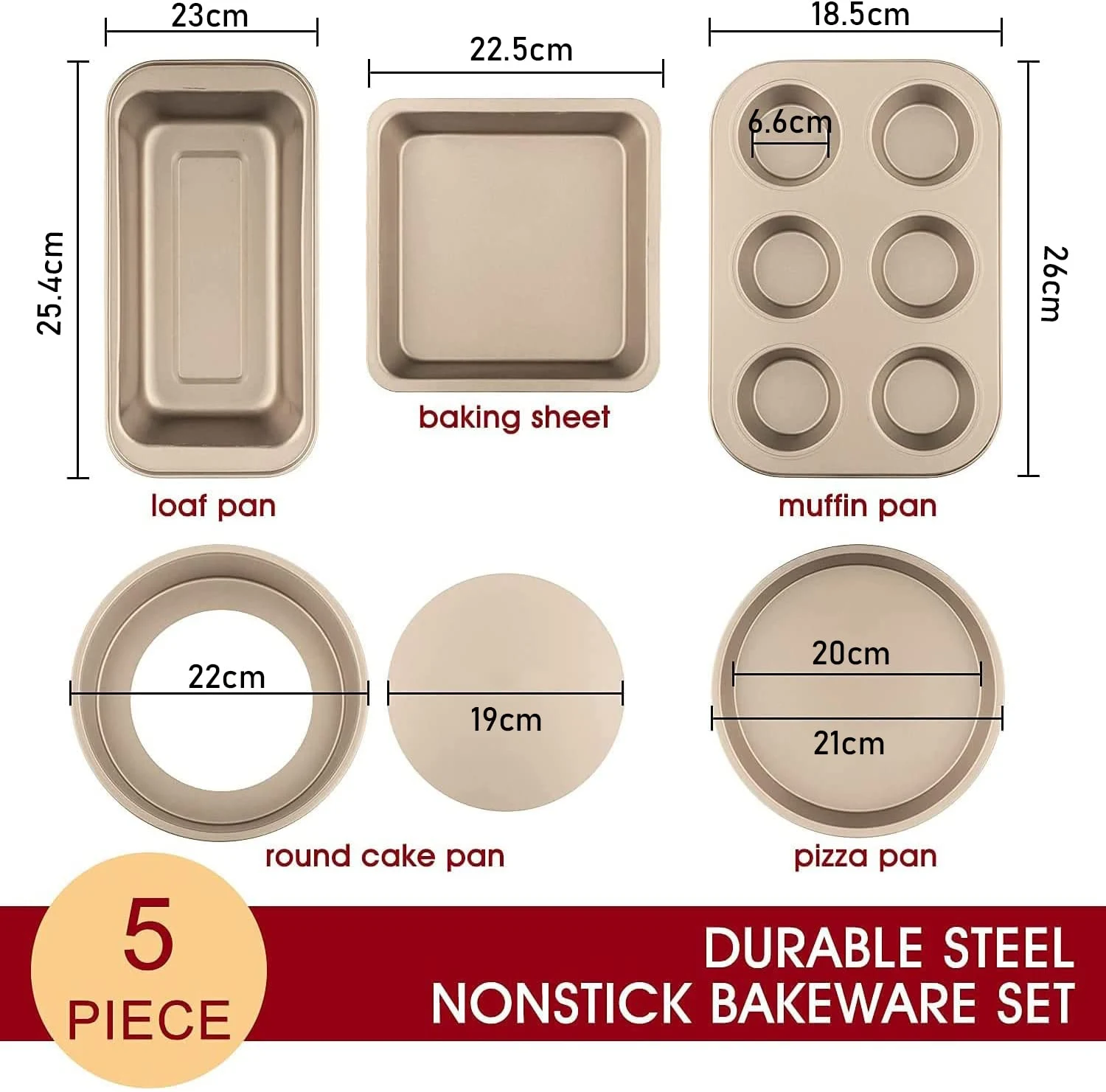 nonstick bakeware set pans 2