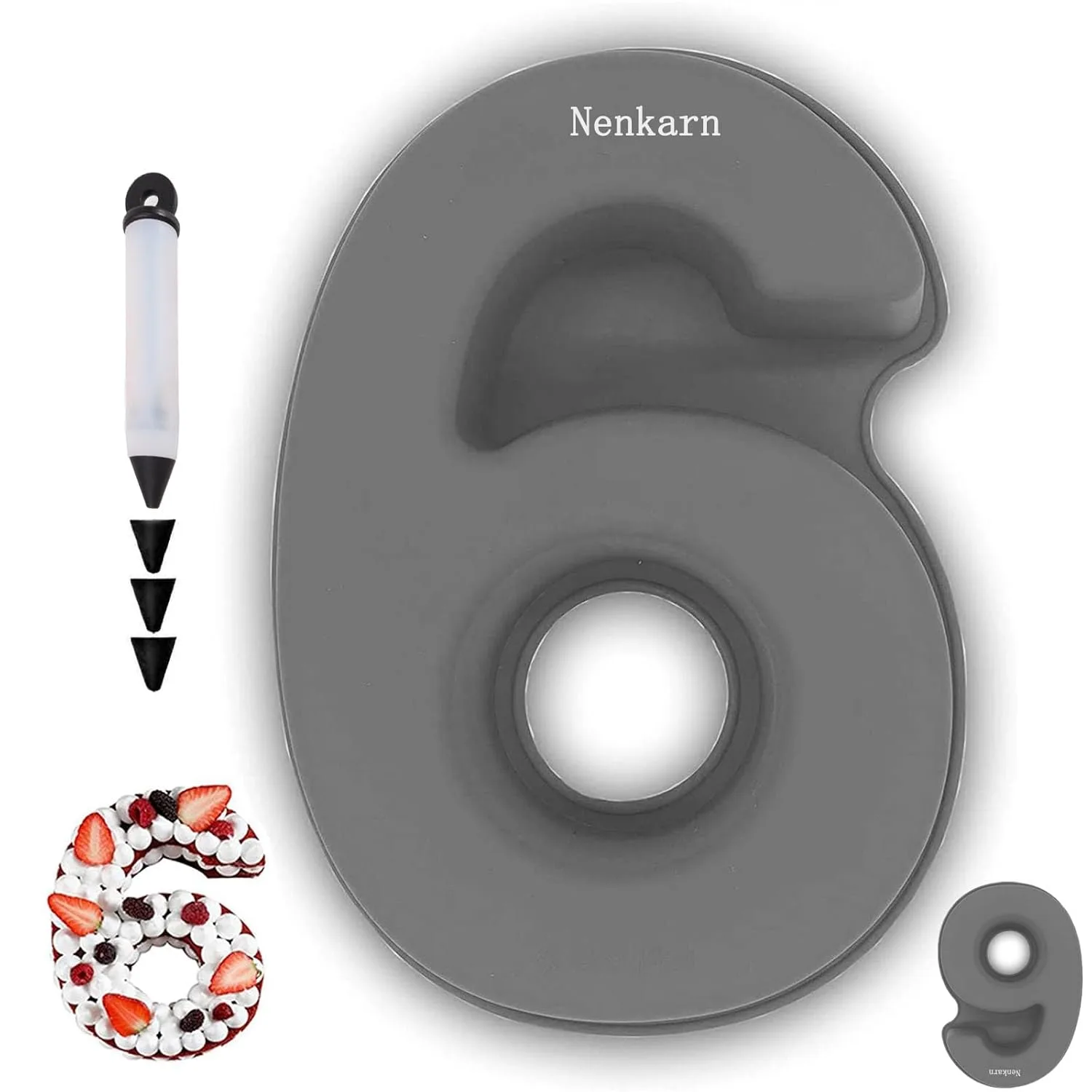 number cake tin silicone 1