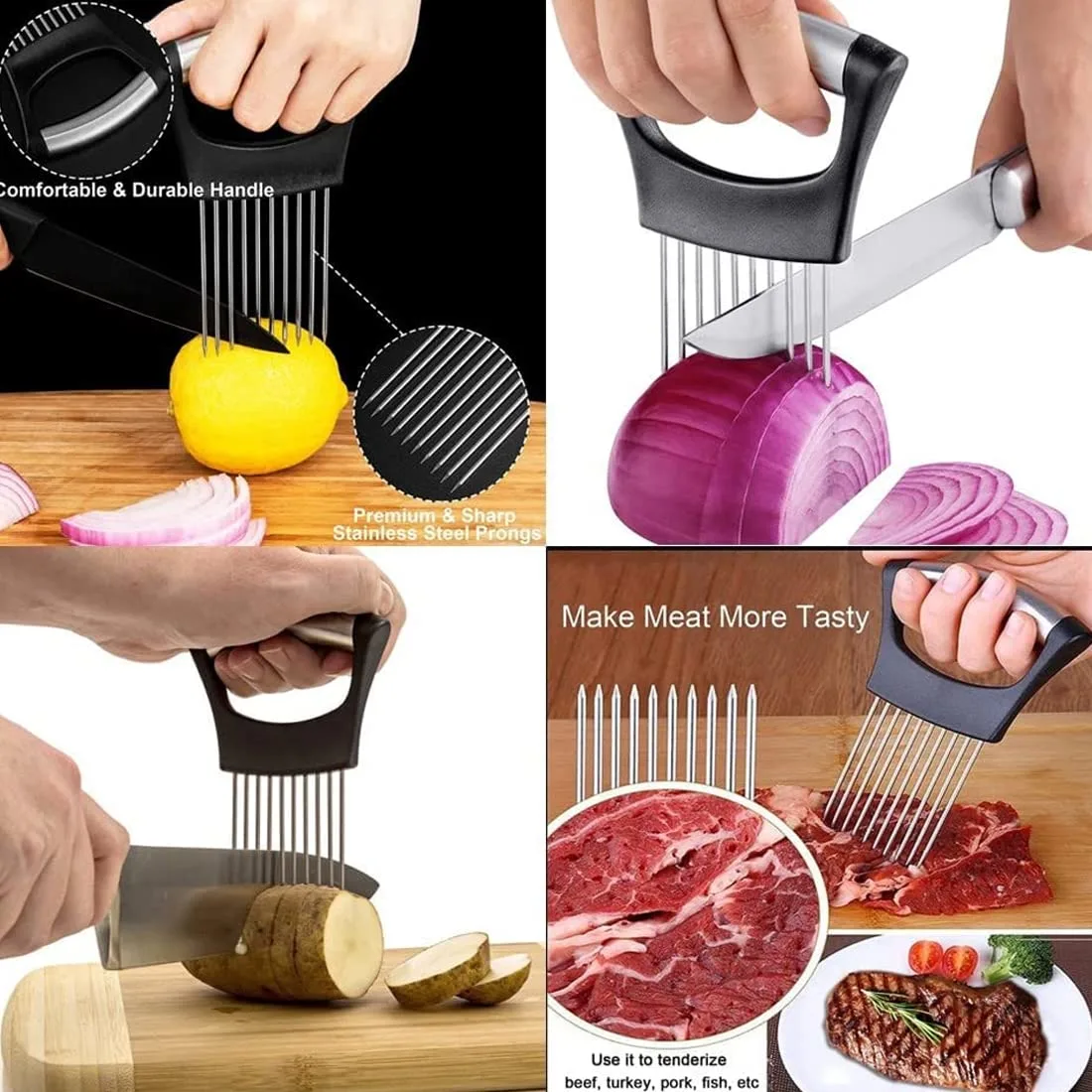 onion slicer holder food 2