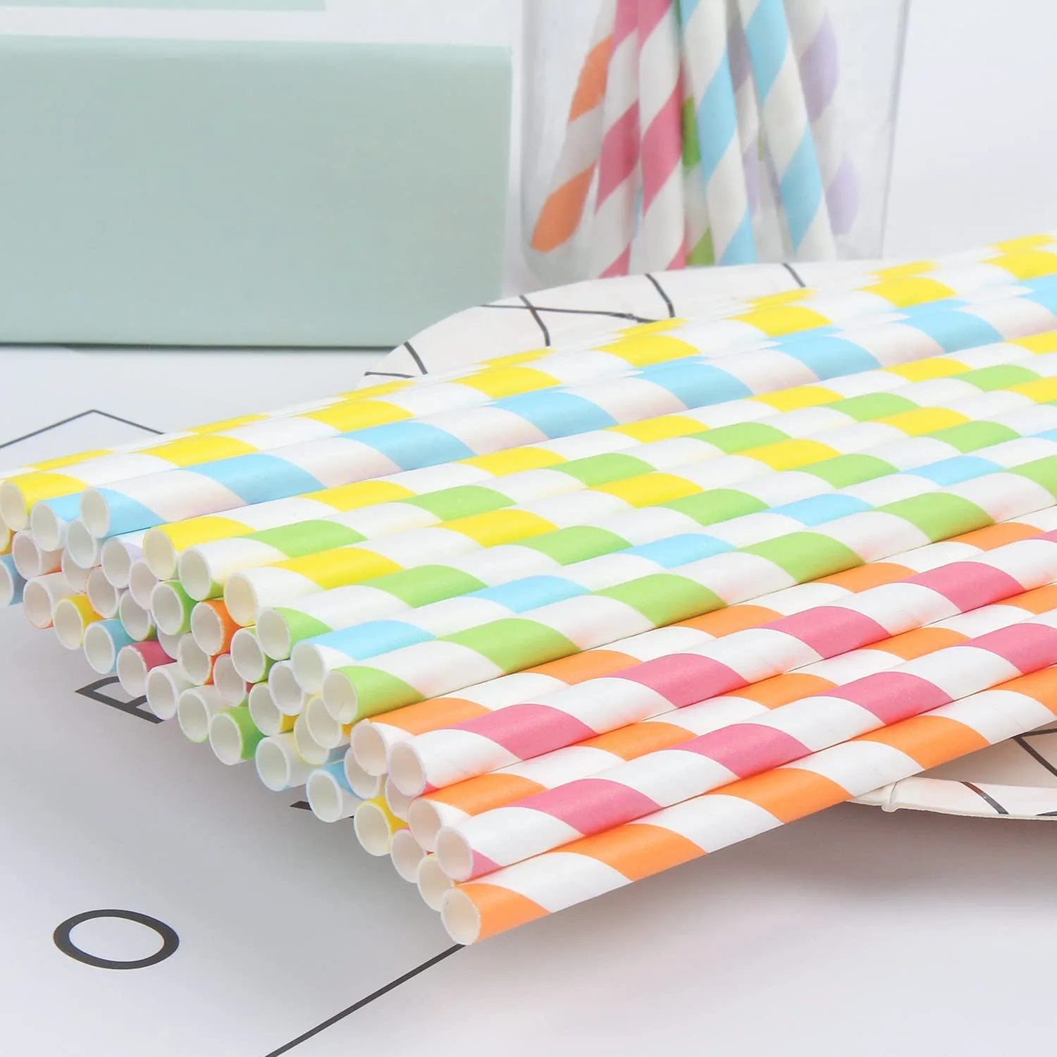 paper straws multicolour 2