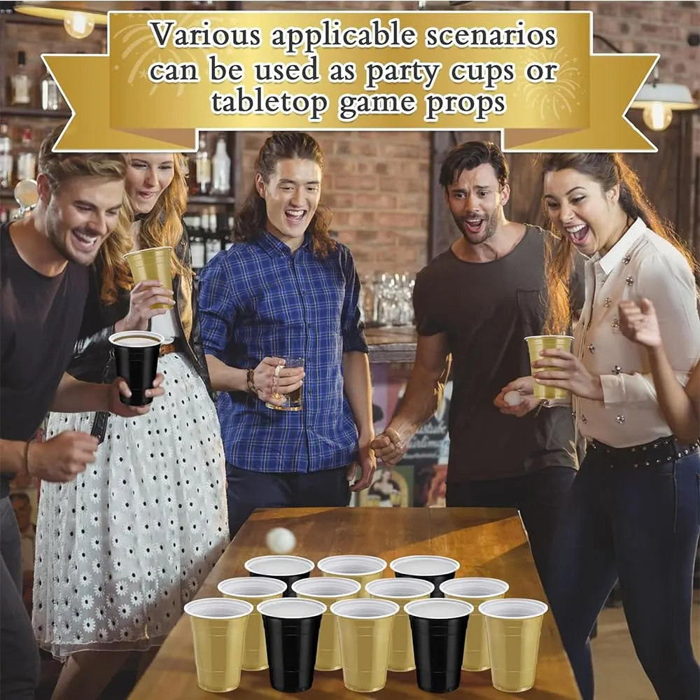party cups black gold 2