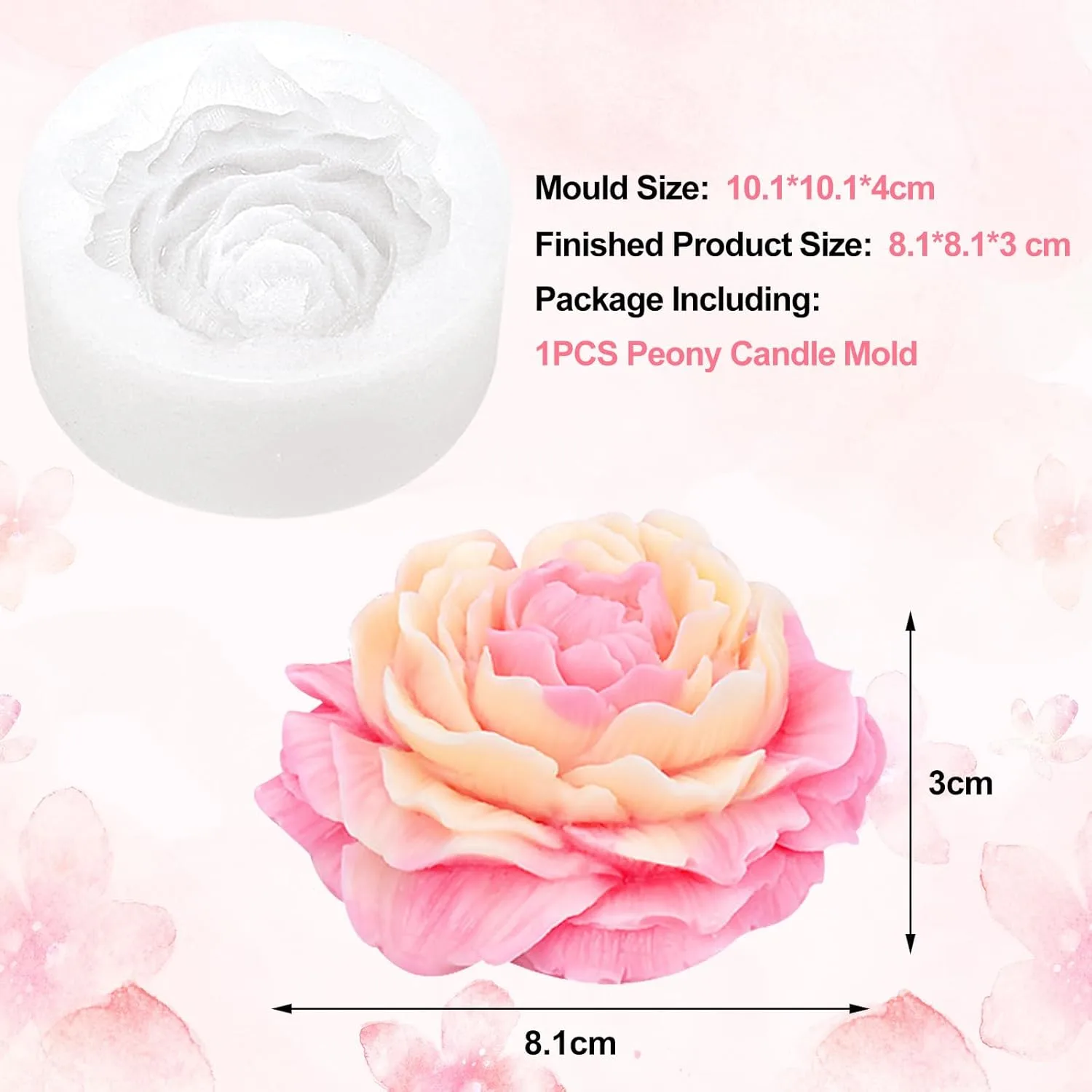 peony candle mold flower 2