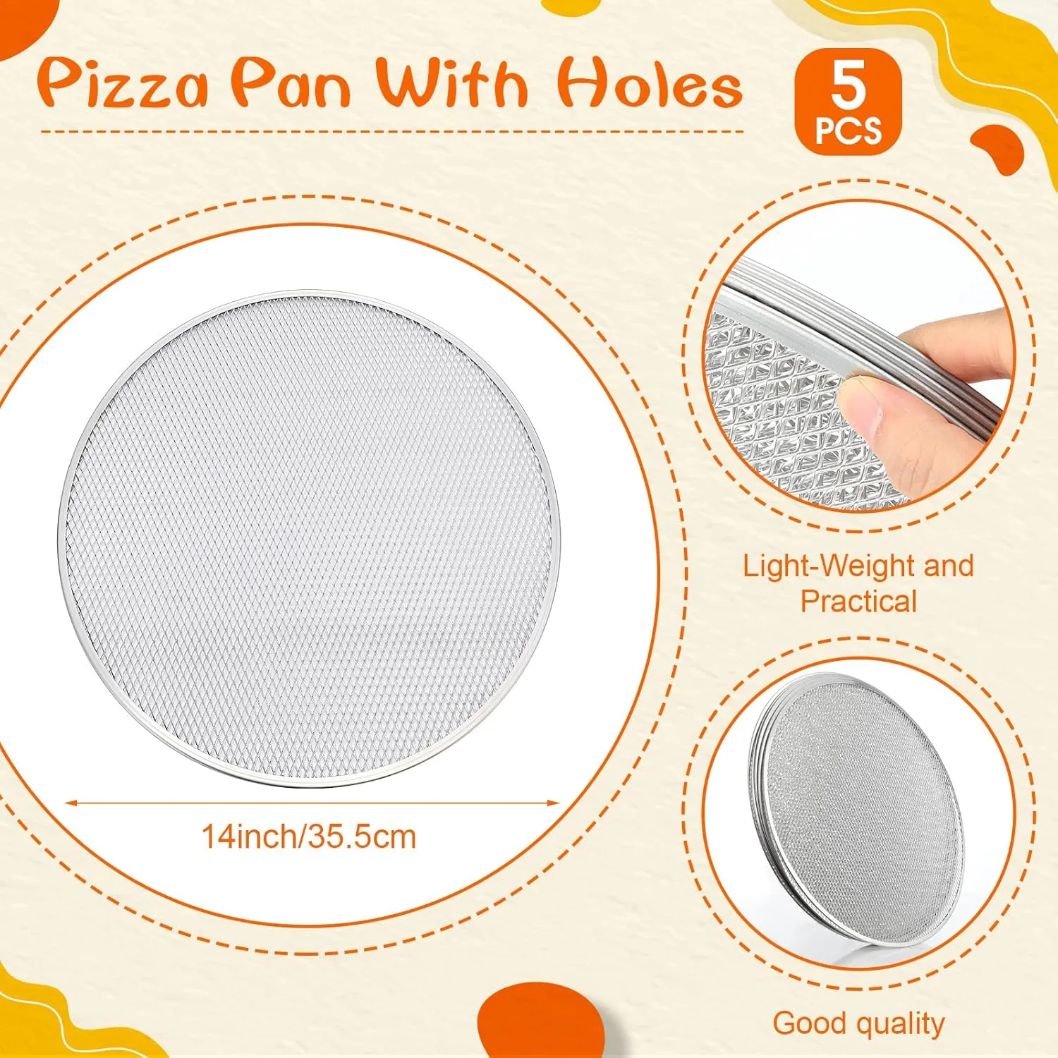 pizza pan holes mesh 2