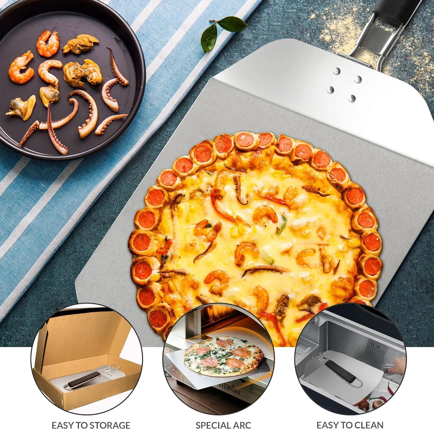 pizza peel metal shovel 2