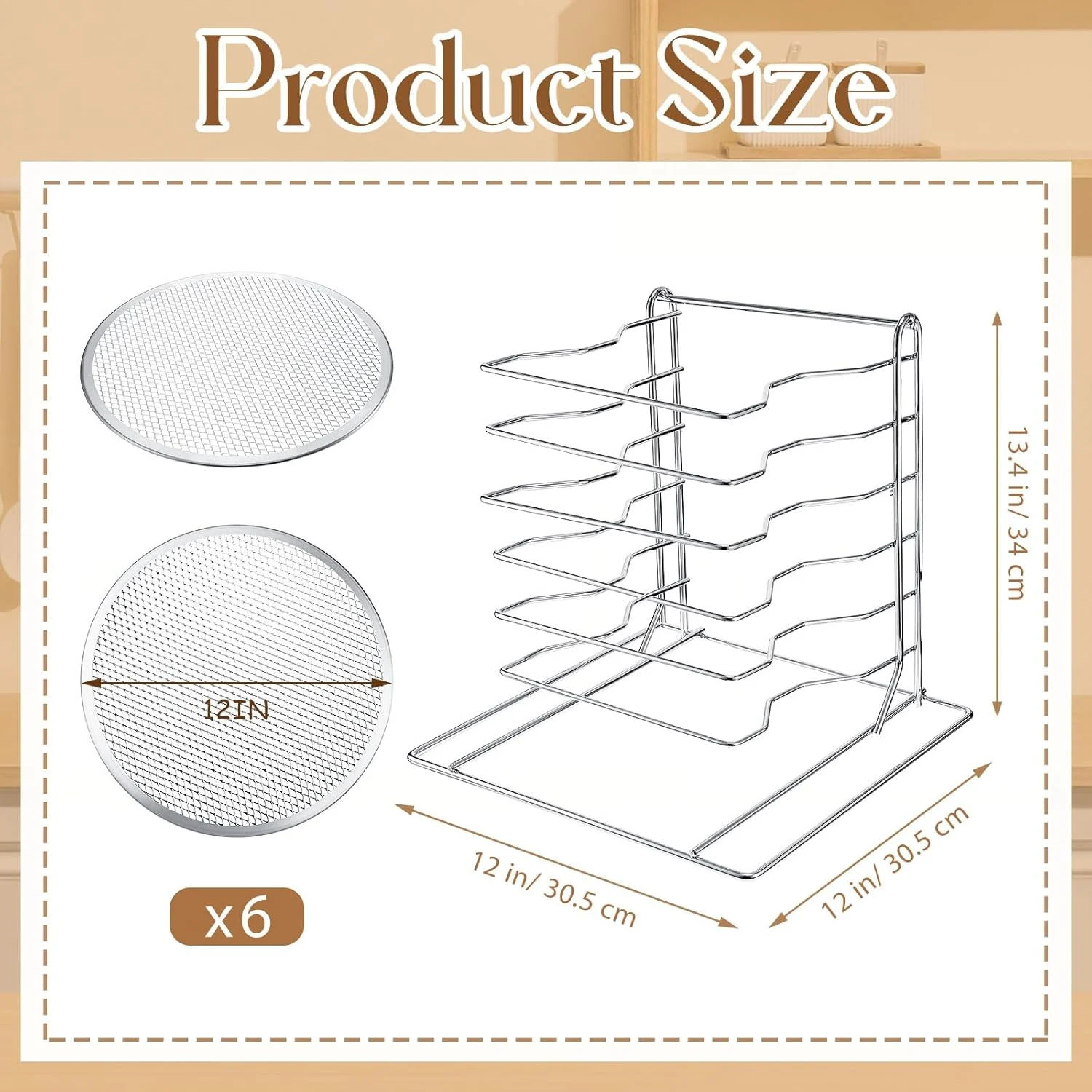 pizza rack pan set 2