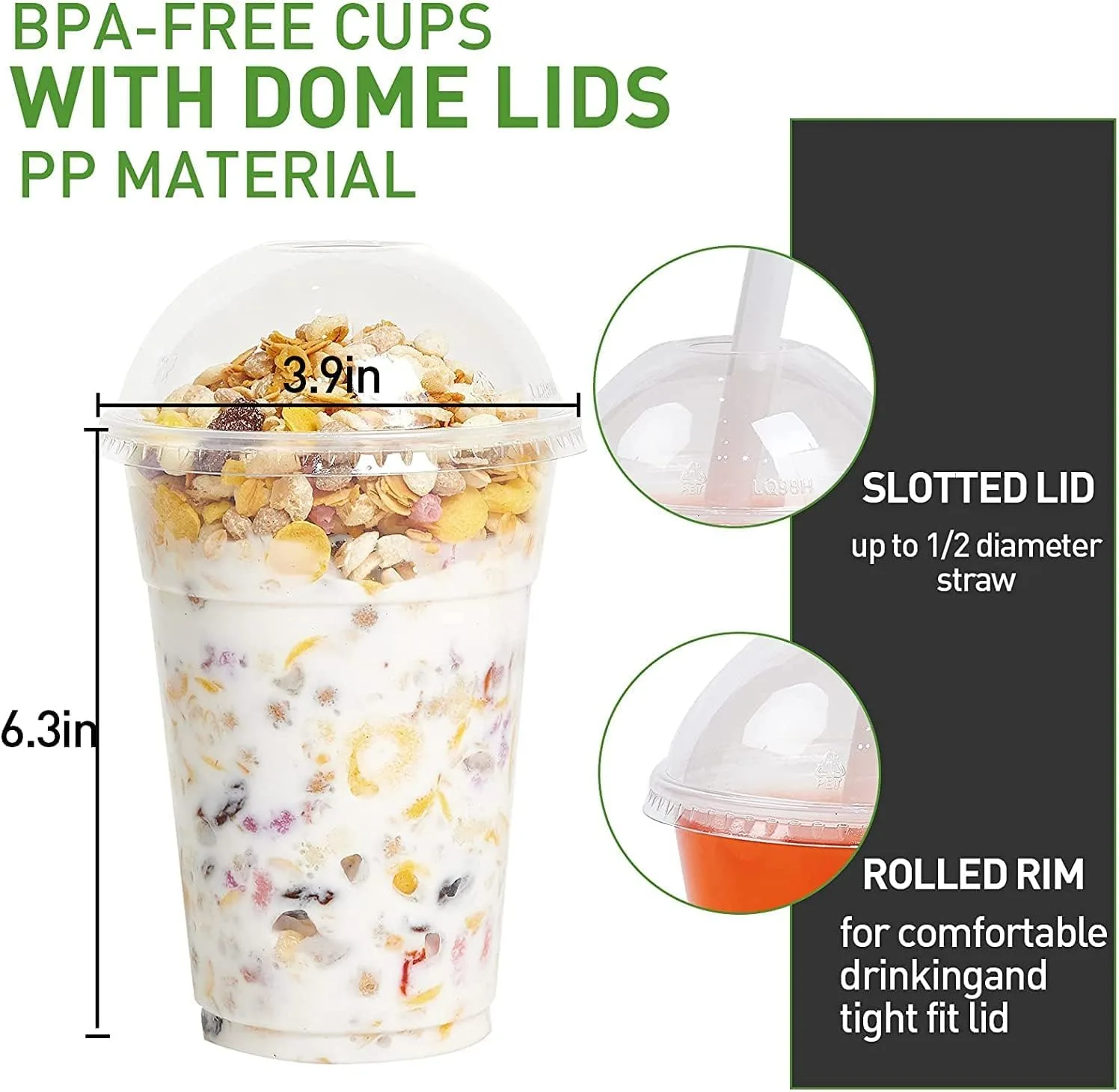 plastic cups dome lids 2