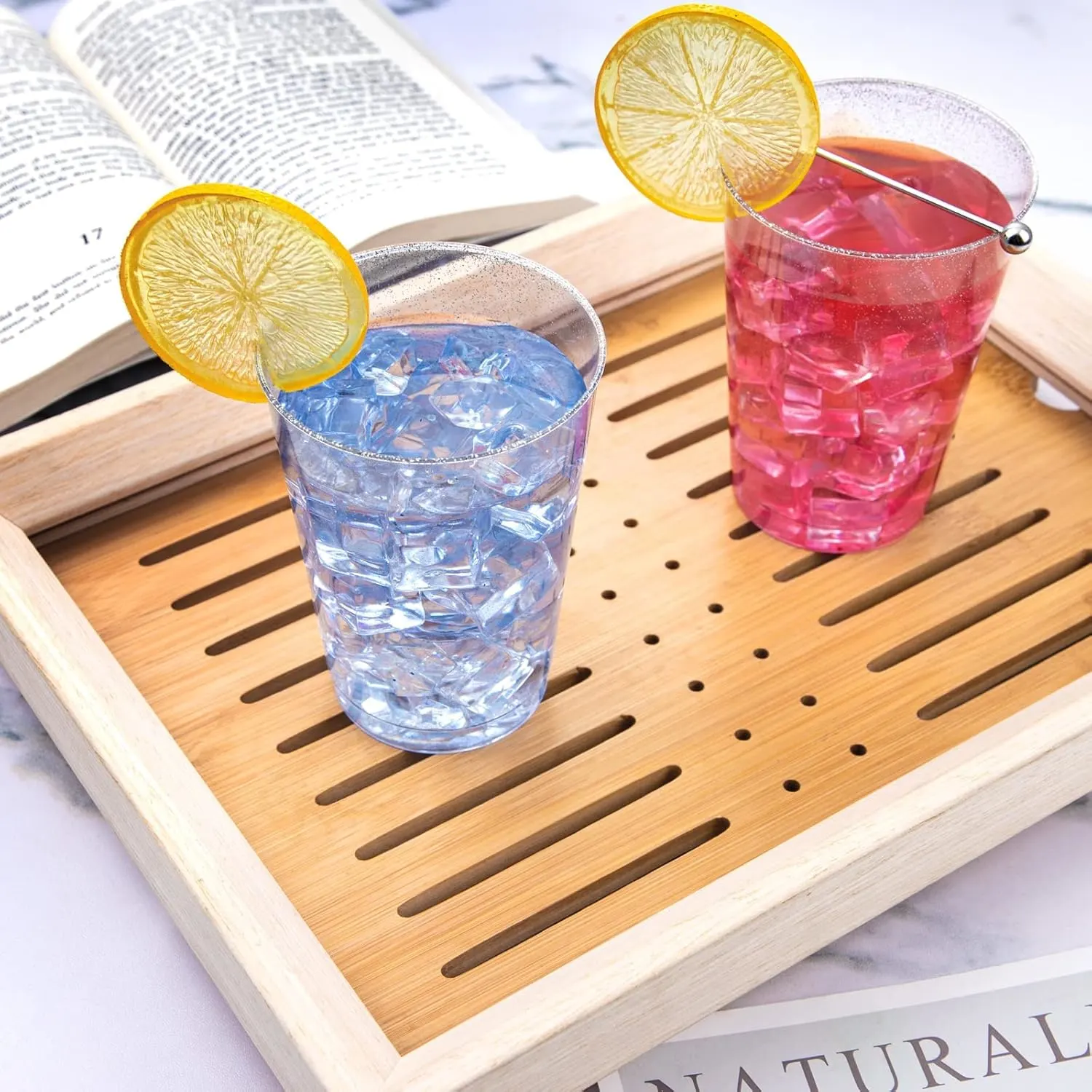 plastic cups silver glitter 2