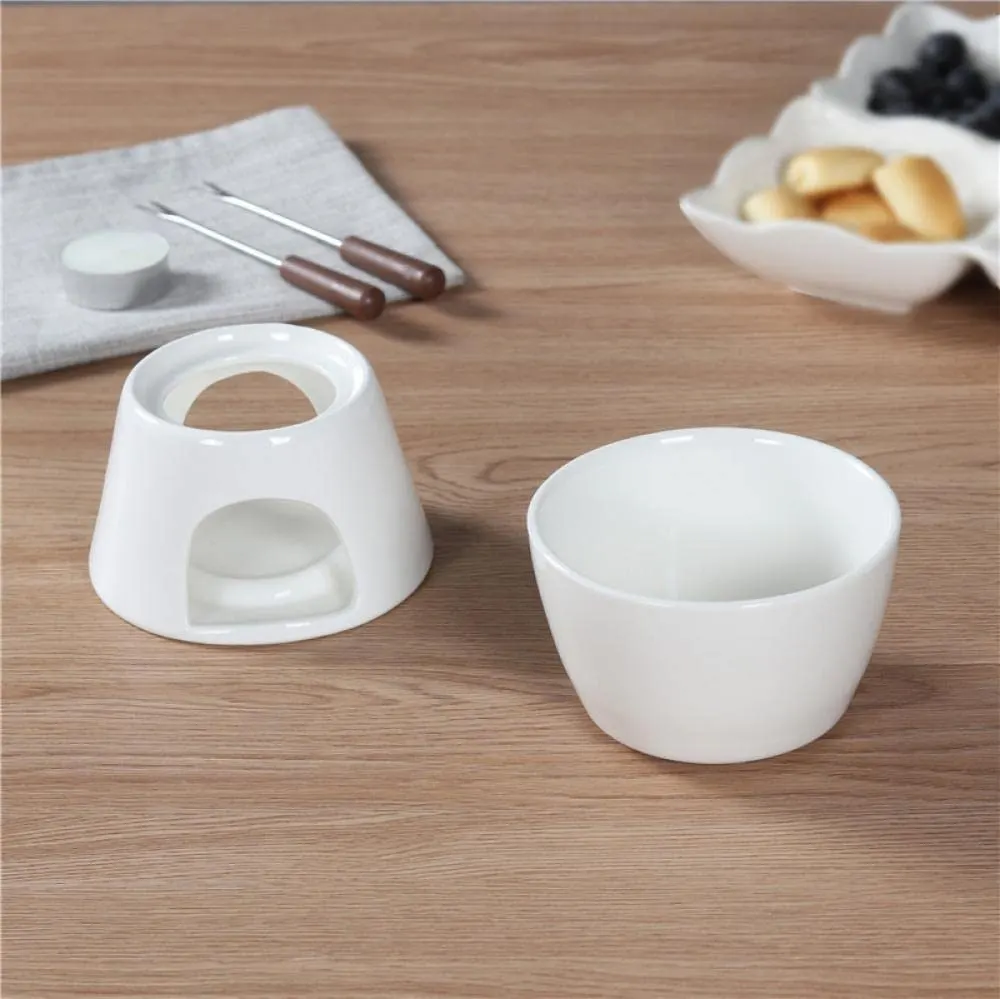 porcelain chocolate fondue set 2