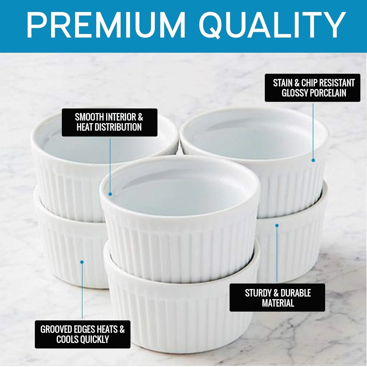 porcelain ramekins set 2