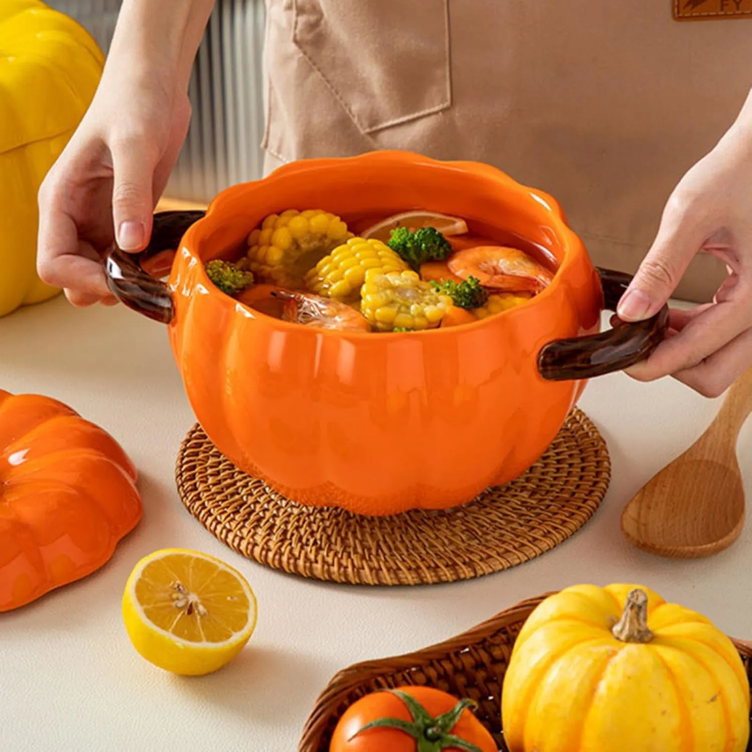 pumpkin soup bowl pot 2