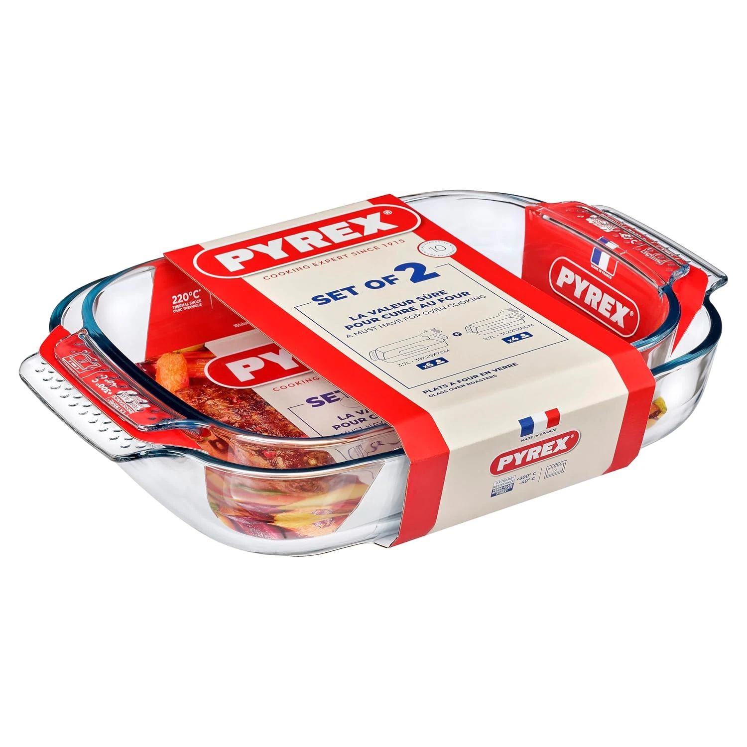 pyrex glass roaster set 1