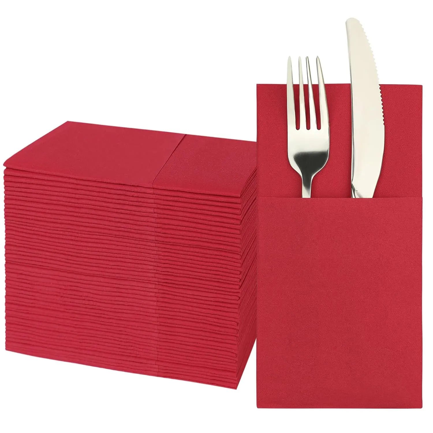 red dinner napkins pocket 1