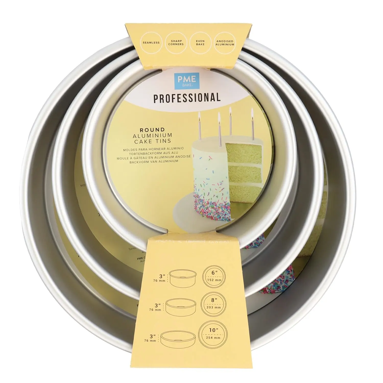 round cake pans set 1