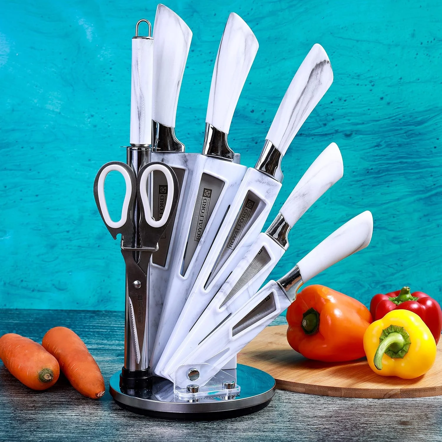royalford knife set stand 2