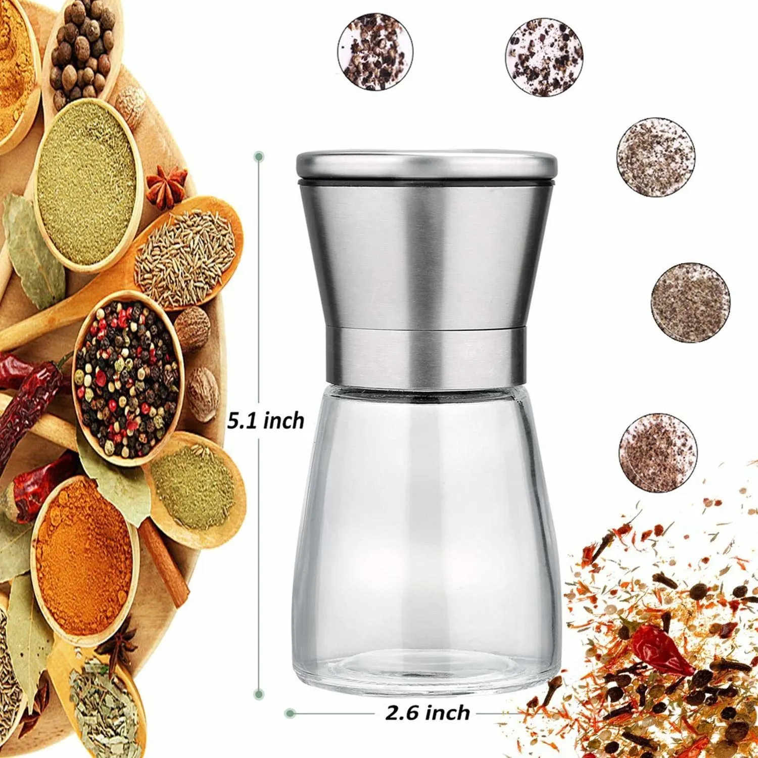 salt pepper grinder set 2