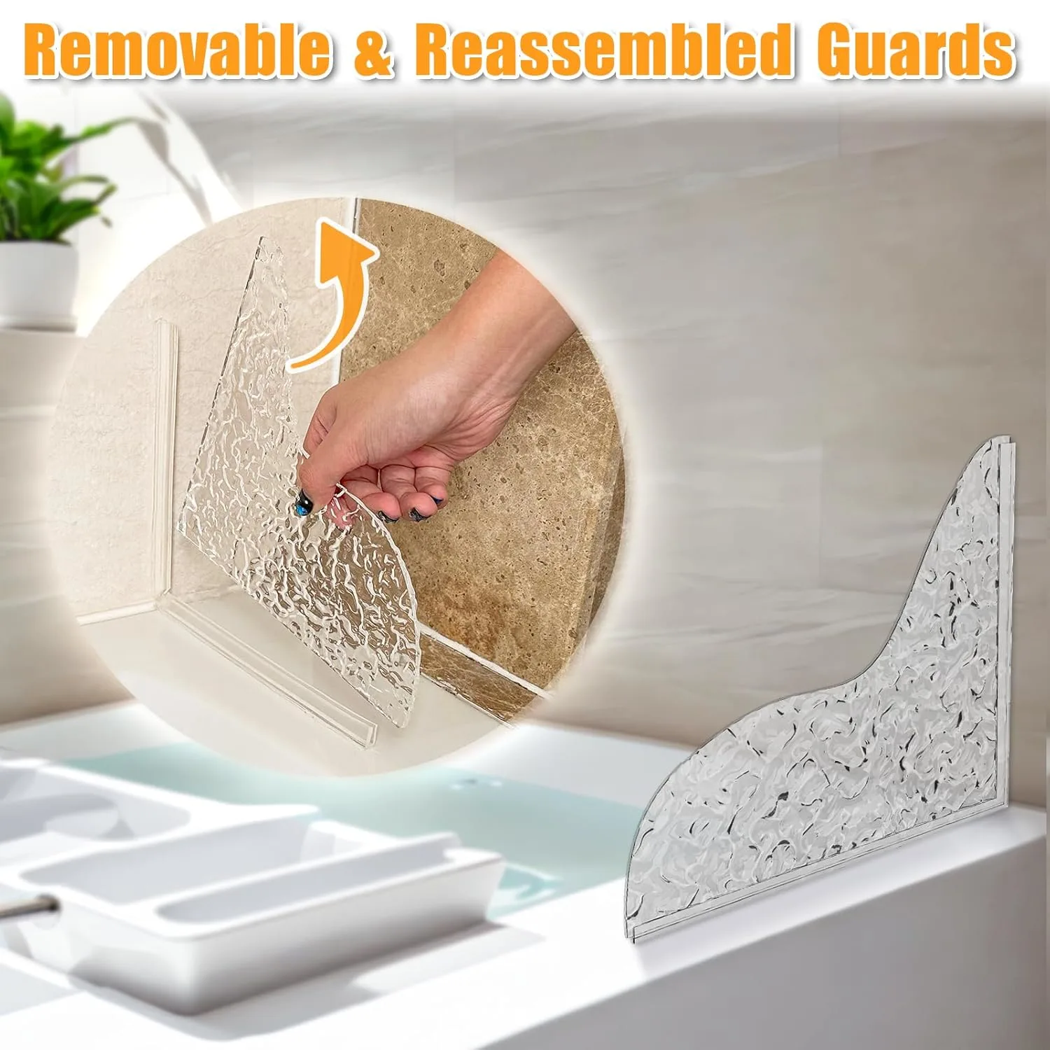 shower splash guard adhesive 2