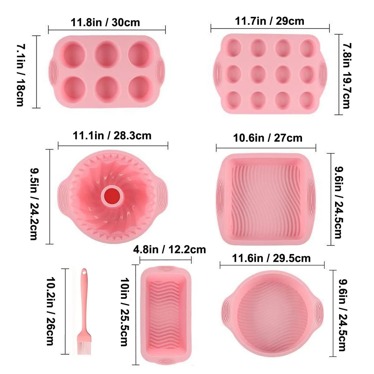 silicone bakeware set nonstick 2