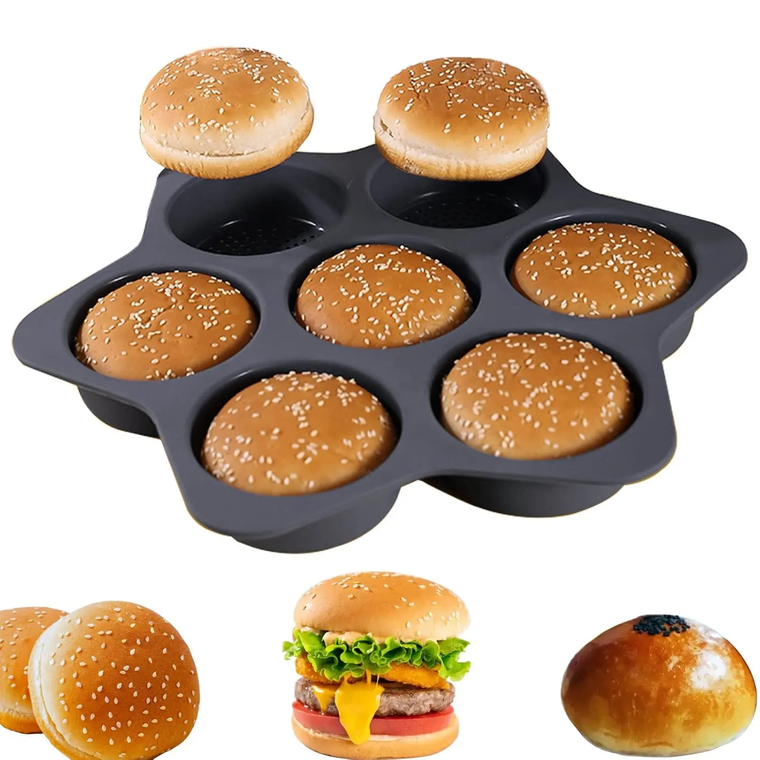 silicone hamburger bun mold 1