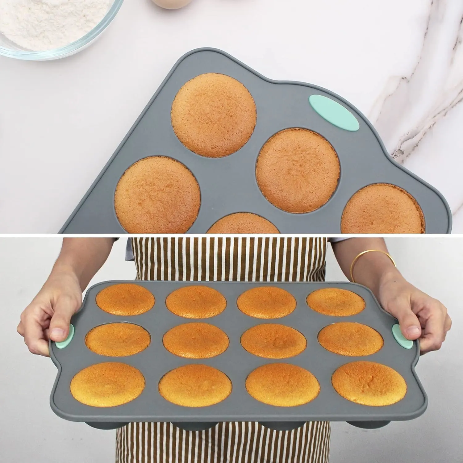 silicone muffin pan pack 2