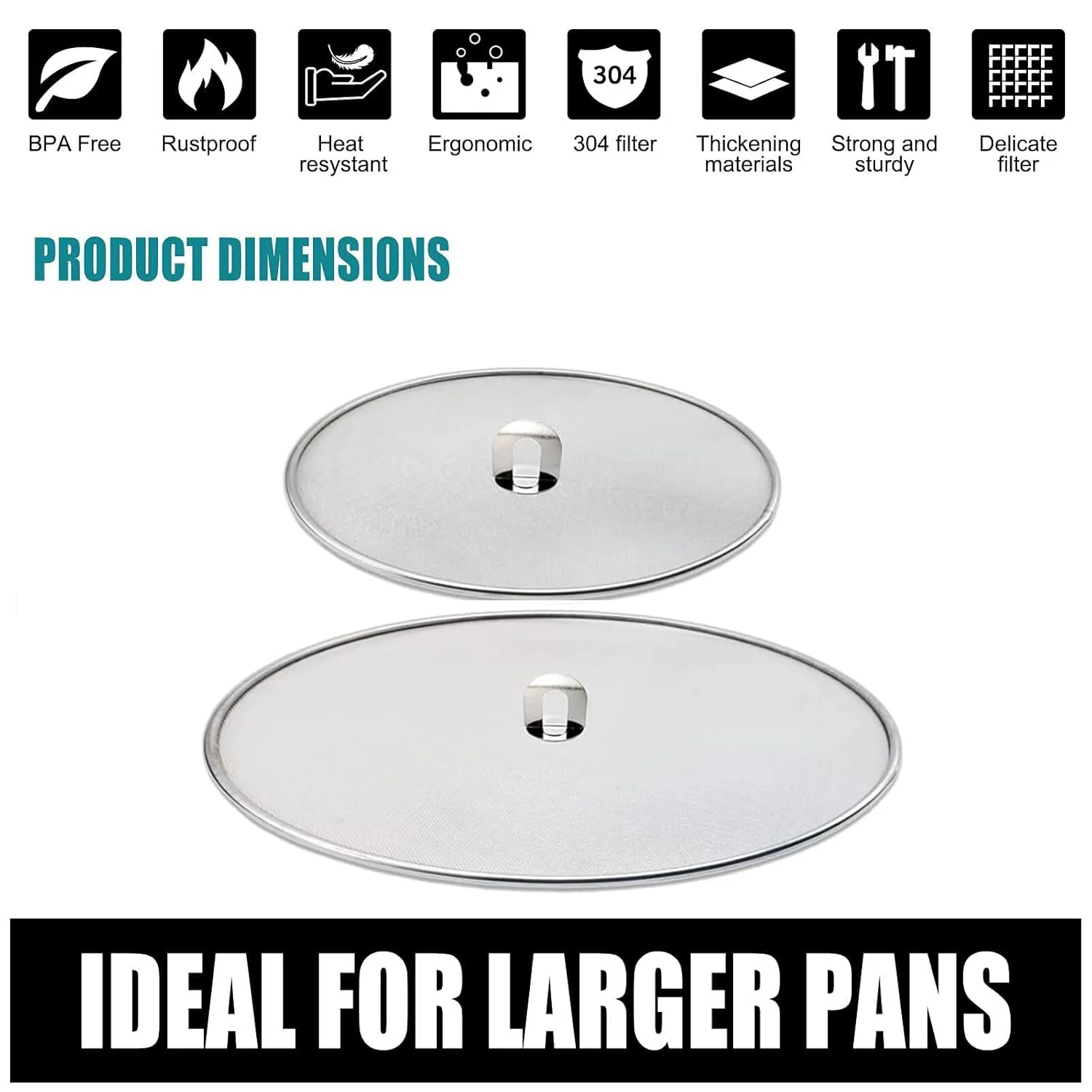 splatter guard set steel 2