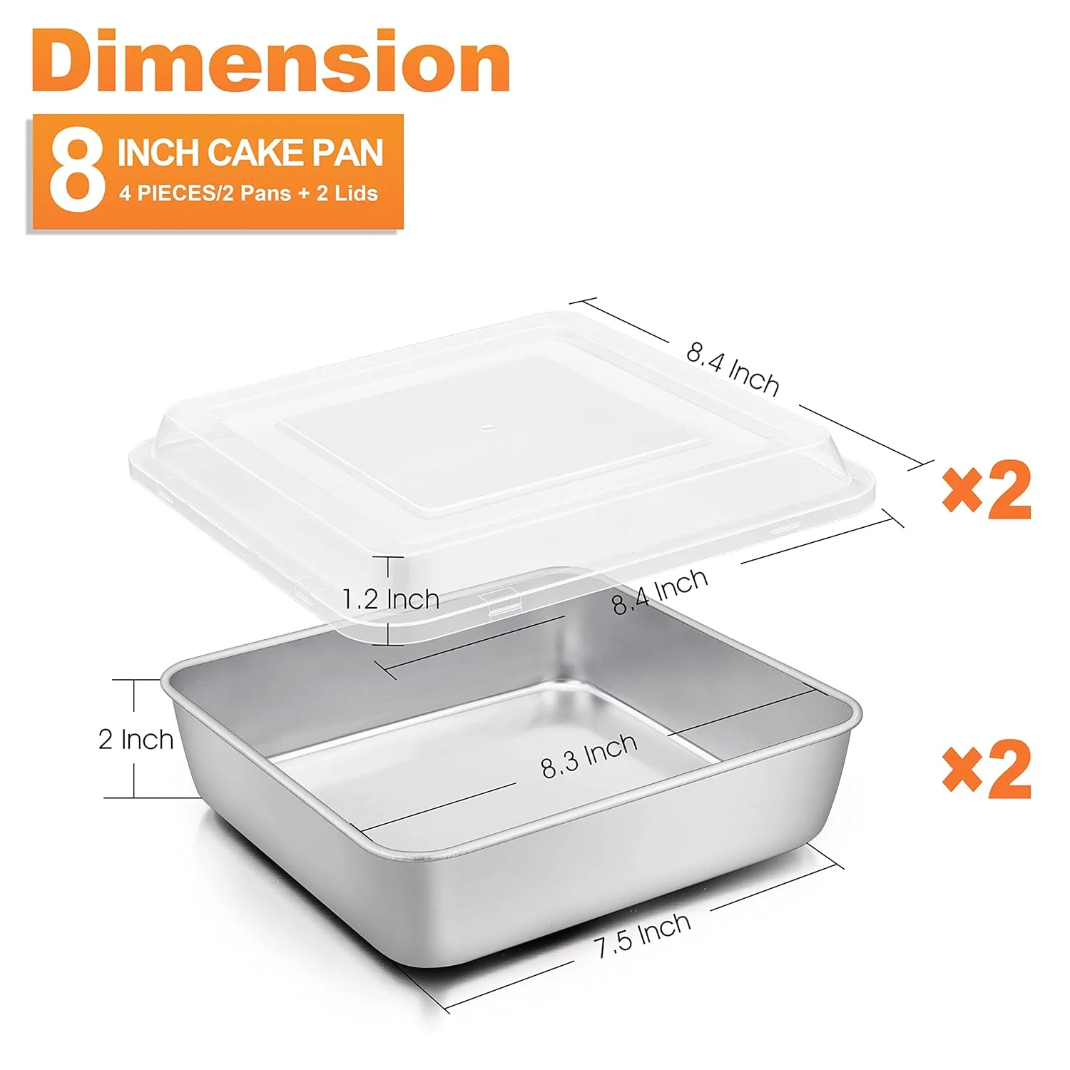 square cake pan lid 2