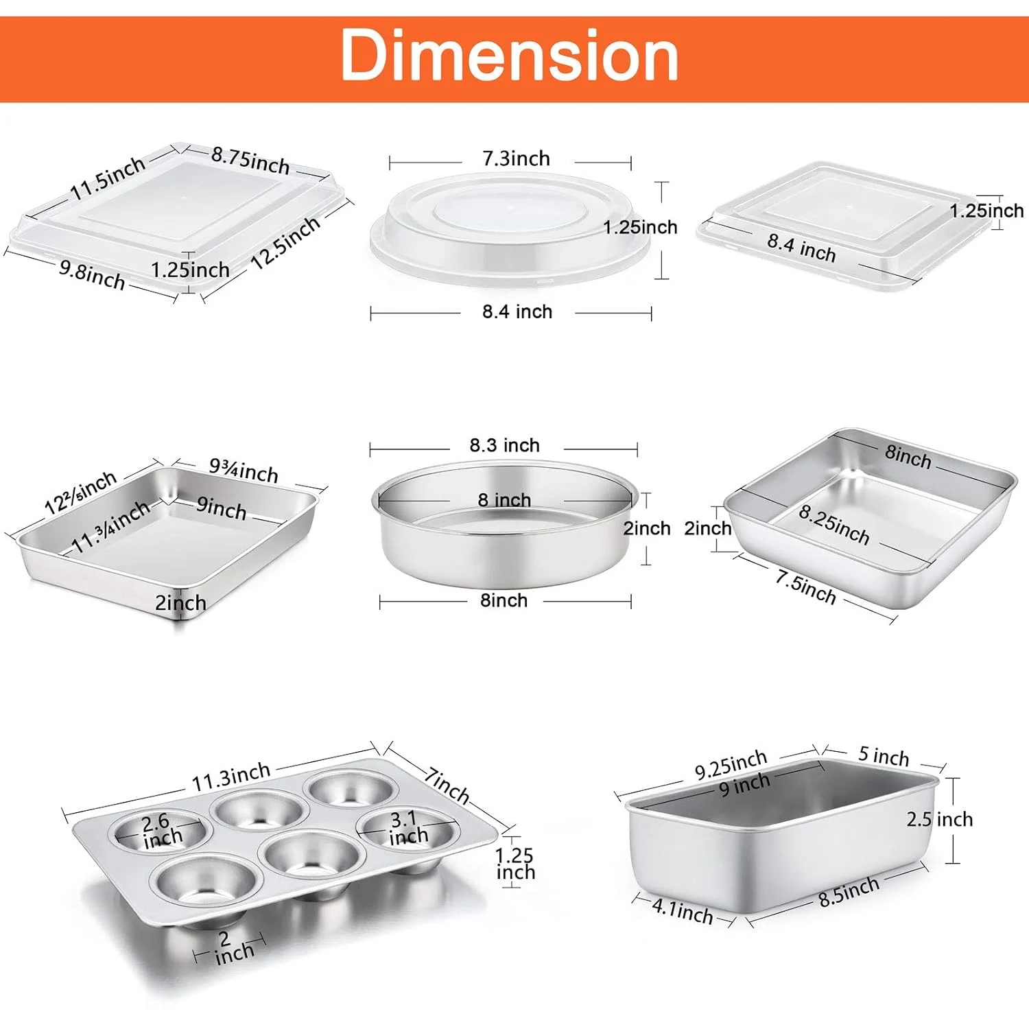 stainless steel bakeware set 2