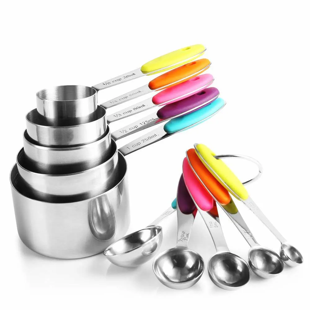 stainless steel cups spoons 1
