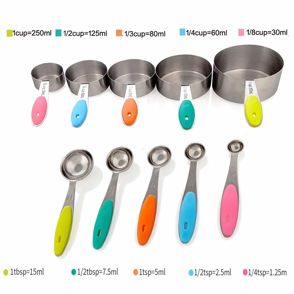 stainless steel cups spoons 2
