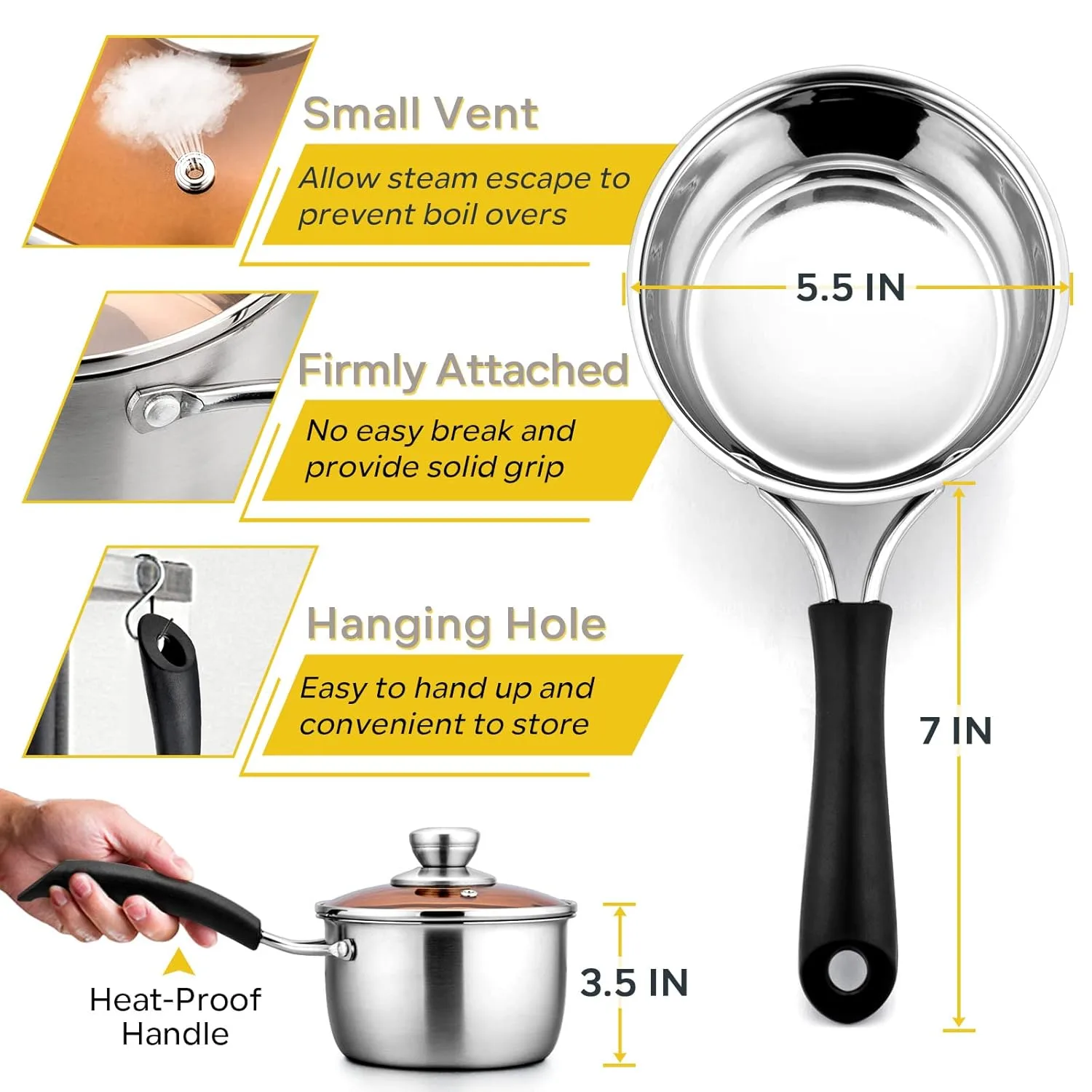 stainless steel saucepan lid 2