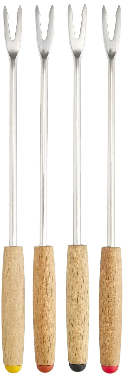 staub fondue forks silver 1