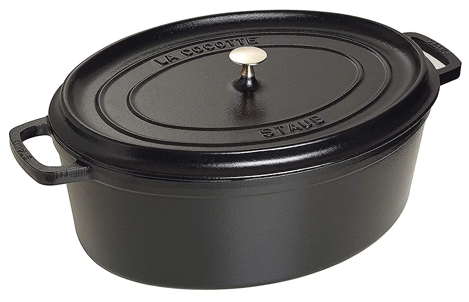 staub oval cocotte black 1