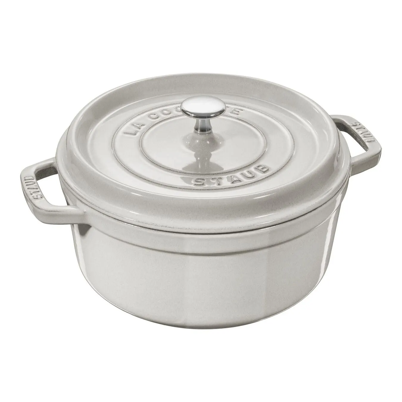 staub round cocotte white 1