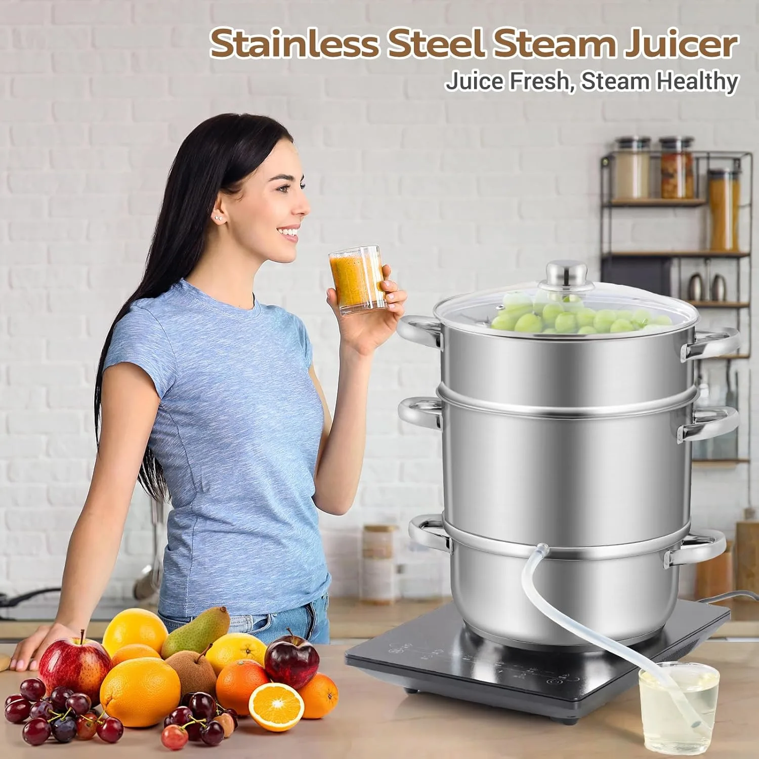 steam juicer stainless steel 2