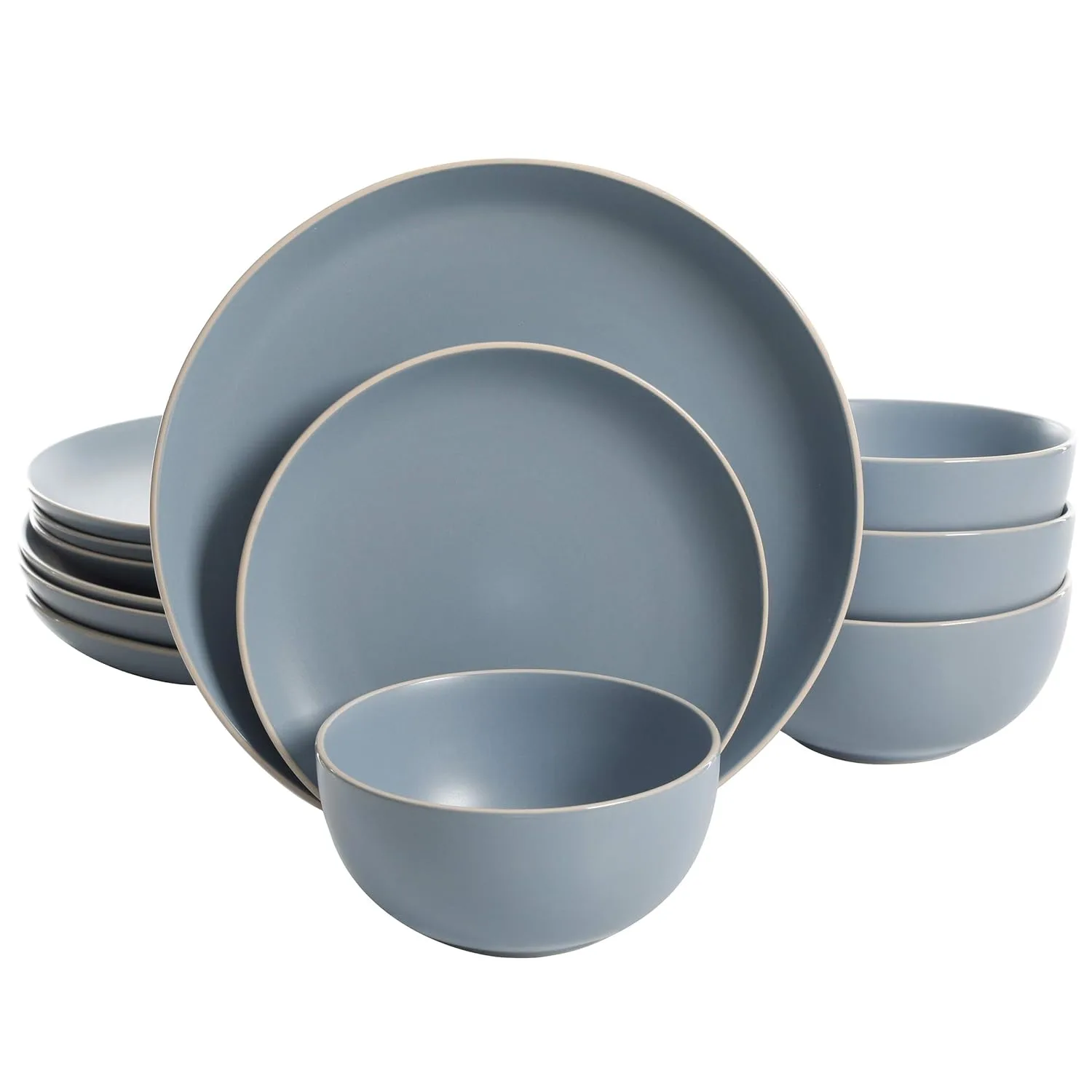 stoneware dinnerware set blue 1
