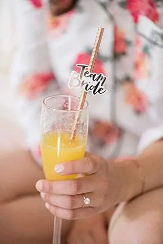 team bride straws gold 2