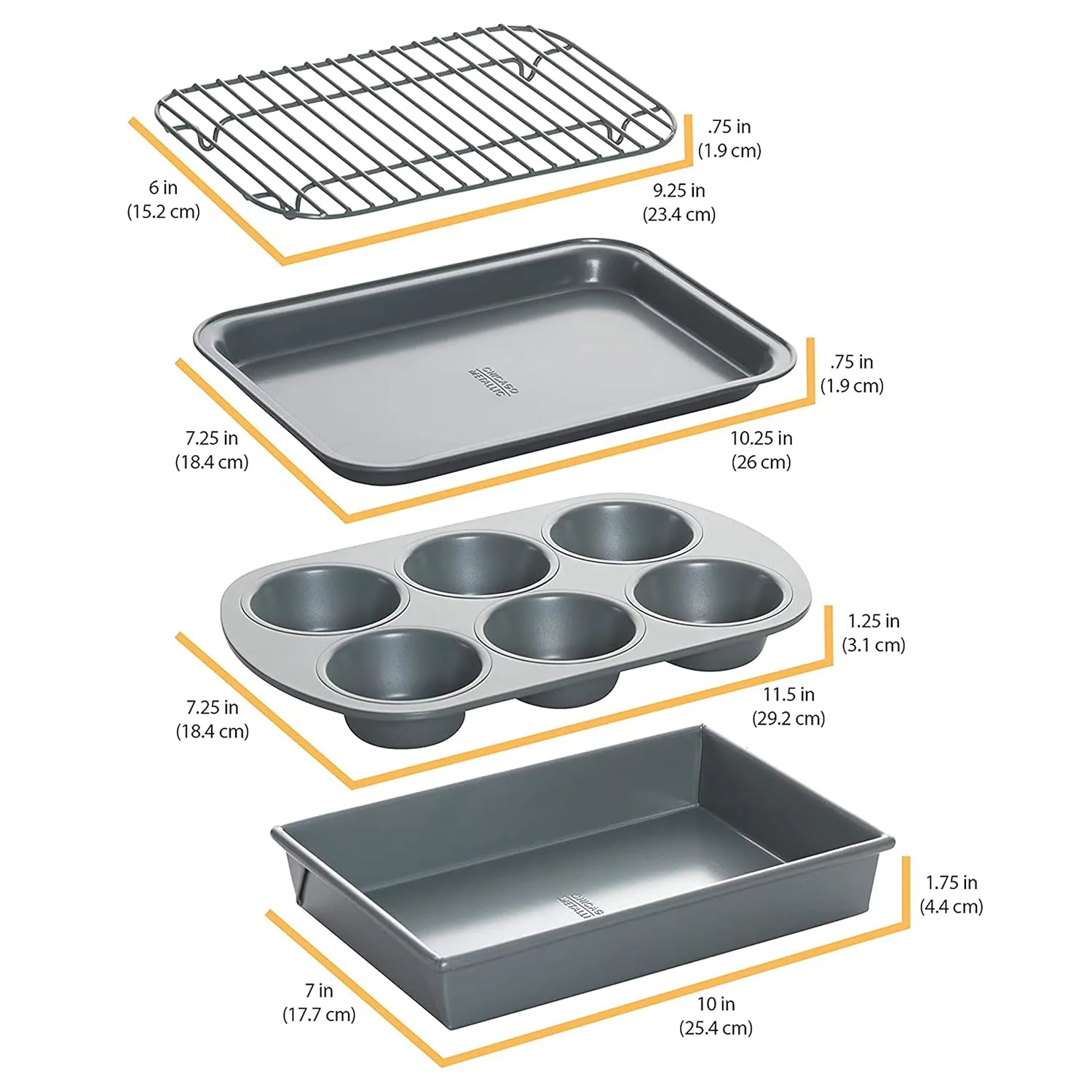 toaster oven bakeware set 2