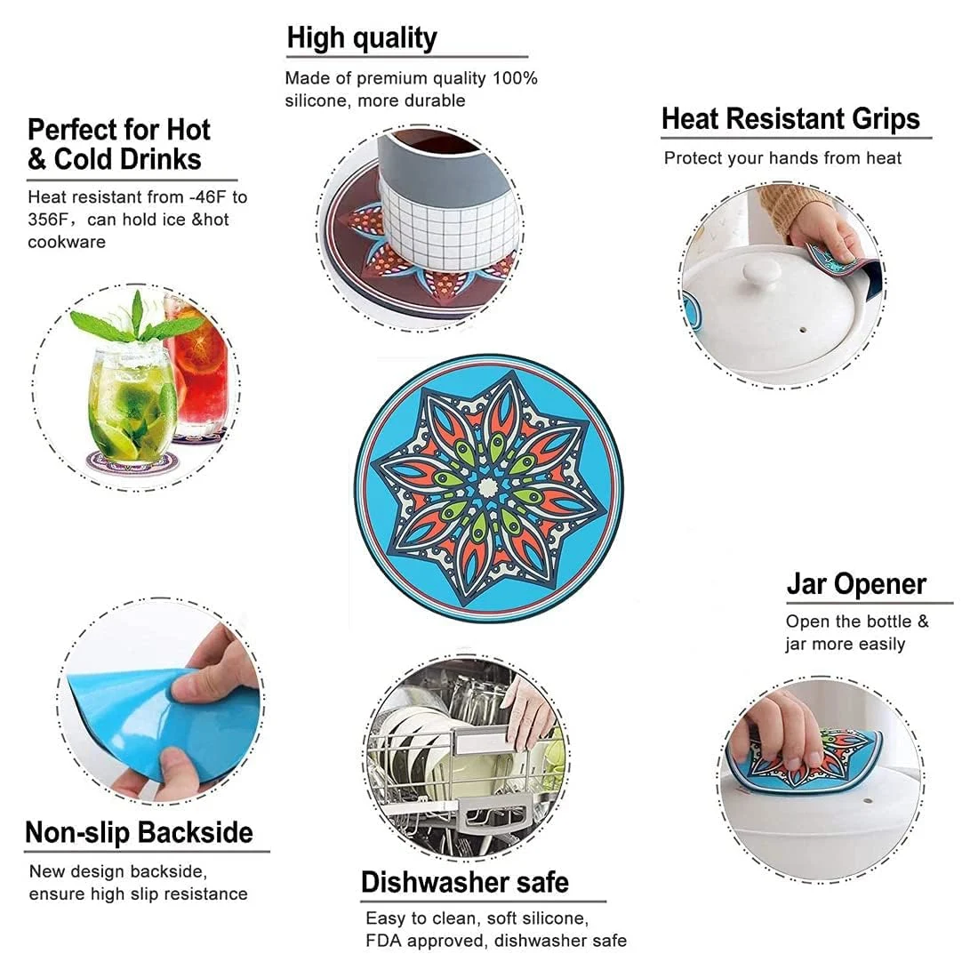 trivet pot holders pack 2